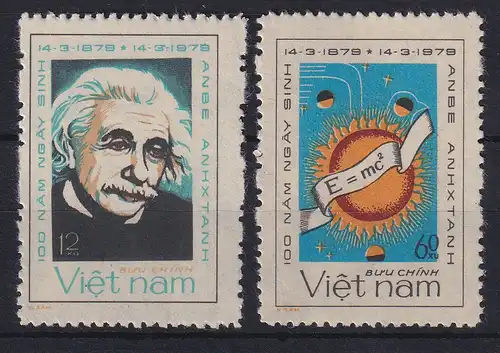 Vietnam 1979 Albert Einstein Mi.-Nr. 1018-1019 ungestempelt (*)