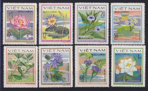 Vietnam 1980 Wasserblumen Mi.-Nr. 1077-1084 ungestempelt (*)