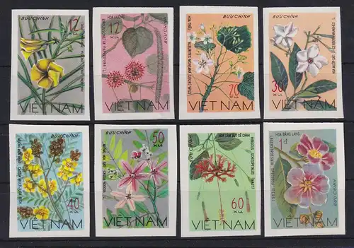 Vietnam 1977 Wildwachsende Blumen Mi.-Nr. 919 U - 926 U ungestempelt (*)