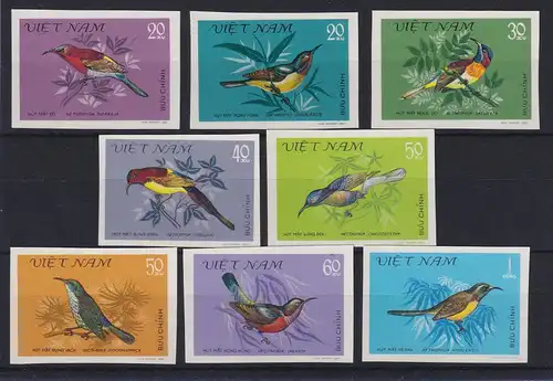 Vietnam 1981 Vögel Mi.-Nr. 1171 U - 1178 U ungestempelt (*)