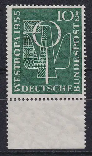 Bundesrepublik 1955 Westropa Mi.-Nr. 217 Unterrandstück gestempelt