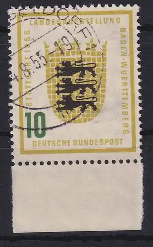 Bundesrepublik 1955 Ba.-Württemberg Mi.-Nr. 213 Unterrandstück gestempelt