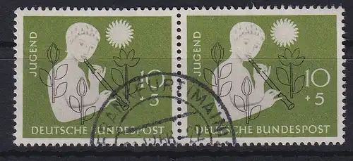 Bundesrepublik 1956 Jugend Mi.-Nr. 233 waag. Paar gestempelt