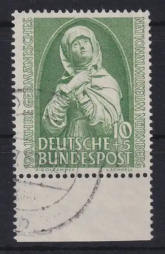 Bundesrepublik 1952 Germ. Museum Mi.-Nr. 151 Unterrandstück gestempelt