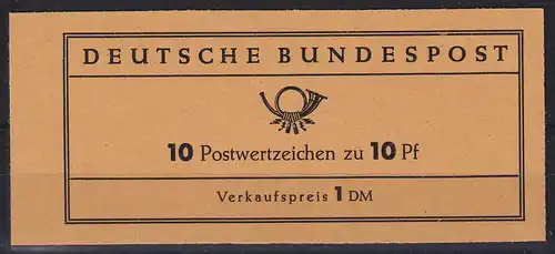 Bundesrepublik 1961 Markenheftchen Heuss Mi.-Nr. MH 6 e **