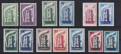 Europa-CEPT Jahrgang 1956, komplett postfrisch **