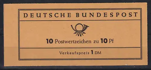 Bundesrepublik 1961 Heuss Markenheftchen Mi.-Nr. MH 6 e **
