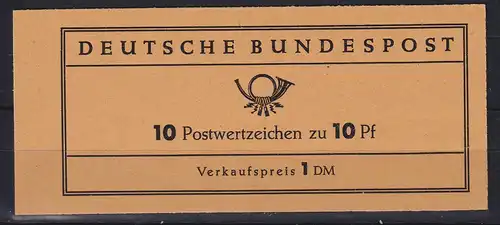 Bundesrepublik 1961 Markenheftchen Th. Heuss Mi.-Nr. MH 6 e **