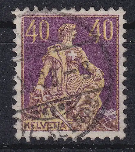 Schweiz 1908 Sitzende Helvetia Mi.-Nr. 101 gestempelt 