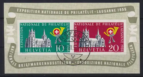 Schweiz 1955 Briefmarkenausstellung Lausanne Mi.-Nr. Block 15 gestempelt