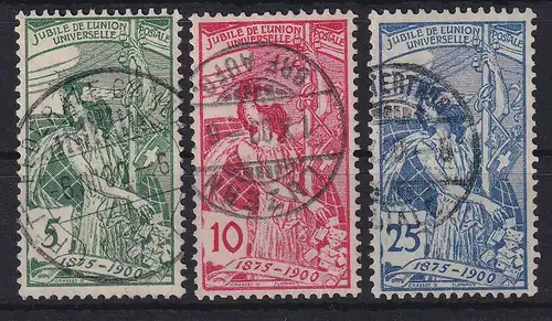 Schweiz 1900 Weltpostverein Mi.-Nr. 71-73 II gestempelt 