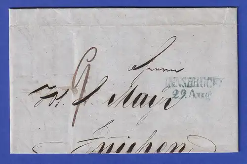 Österreich Geschäftsbrief mit Zweizeiler INNSBRUCK 1849 ?