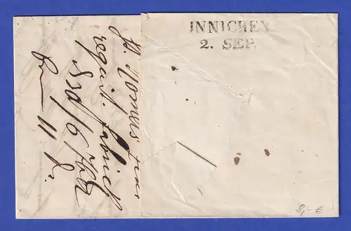 Österreich Geschäftsbrief an Jos. A. Mayr in Innichen in Tirol 1848