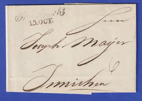 Österreich Geschäftsbrief mit Zweizeiler INNSBRUCK 1837