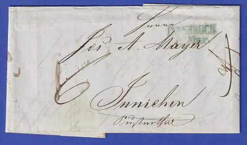 Österreich Geschäftsbrief mit Zweizeiler INNSBRUCK von 1847