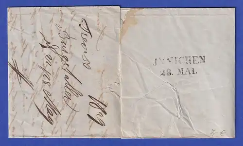 Österreich Geschäftsbrief mit Zweizeiler TREVISO 1849