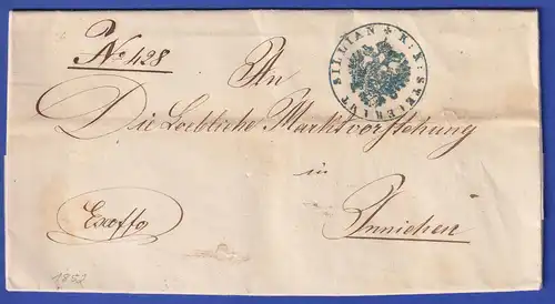 Österreich Dienstbrief mit Steueramtsstempel SILLIAN 1852