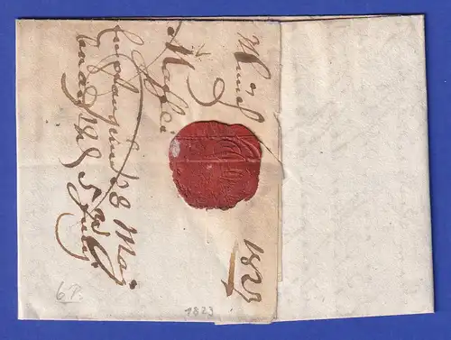 Bayern Geschäftsbrief mit Rayon-Stempel R.4.MÜNCHEN von 1823