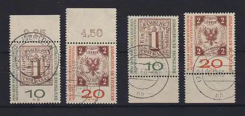 Bundesrepublik 1959 INTERPOSTA Mi.-Nr. 310-311 b, Ober- und Unterrandstücke O