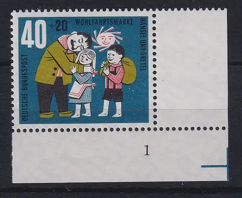 Bund 1961 Hänsel und Gretel Mi.-Nr. 372 Eckrandstück UR Formnummer 1 **