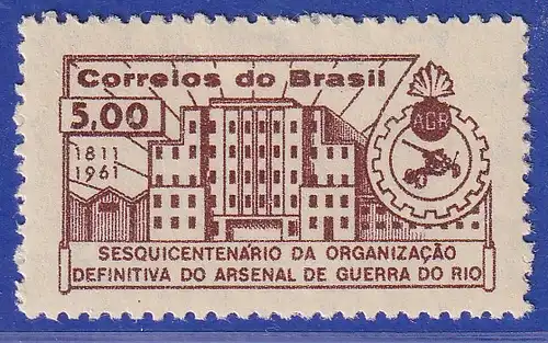 Brasilien 1961 150 Jahre Organisation Arsenals Rio de Janeiro Mi.-Nr. 1004 **  
