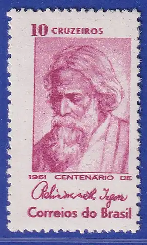 Brasilien 1961 Indischer Dichter Rabindranath Tagore Mi.-Nr. 1006 **  