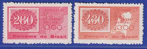Brasilien 1961 100 Jahre Katzenaugen Mi.-Nr. 1007-08 **  