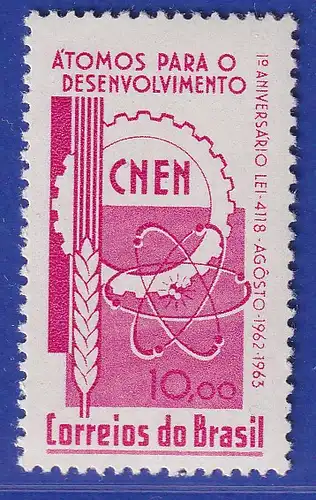 Brasilien 1963 1 Jahr nationale Kommission der Kernenergie Mi.-Nr. 1041 **  