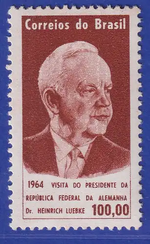 Brasilien 1964 Deutscher Bundespräsident Heinrich Lübke Mi.-Nr. 1057 **  