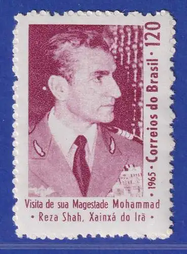Brasilien 1965 Besuch des Schahs des Iran Mi.-Nr. 1075 **