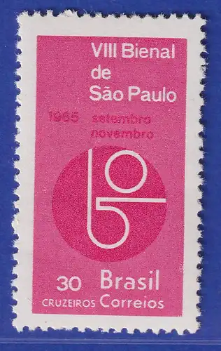 Brasilien 1965 Kunstausstellung in Sáo Paulo Emblem der Biennale Mi.-Nr. 1087 **