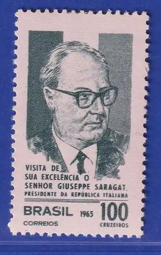 Brasilien 1965 Giuseppe Saragat italienischer Staatspräsident Mi.-Nr. 1088 **
