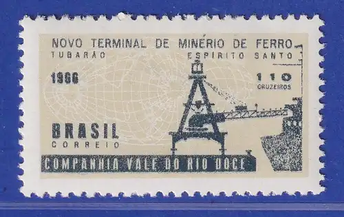 Brasilien 1966 Neuer Erzverladehafen in Tubaráo Mi.-Nr. 1104 **