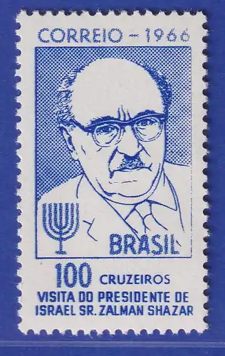Brasilien 1966 Salman Schasar Präsident von Israel Mi.-Nr. 1111 **