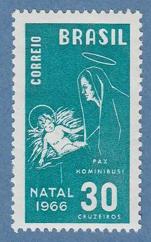 Brasilien 1966 Weihnachten Maria und Jesuskind Mi.-Nr. 1123 **