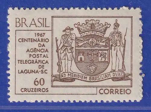 Brasilien 1967 Postagentur Stadtwappen von Laguna Mi.-Nr. 1125 **