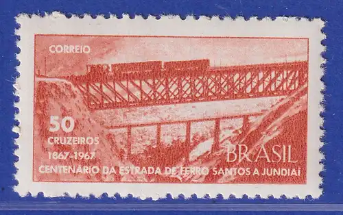 Brasilien 1967 Eisenbahn von Santos nach Jundiaí, Brücken Mi.-Nr. 1126 **