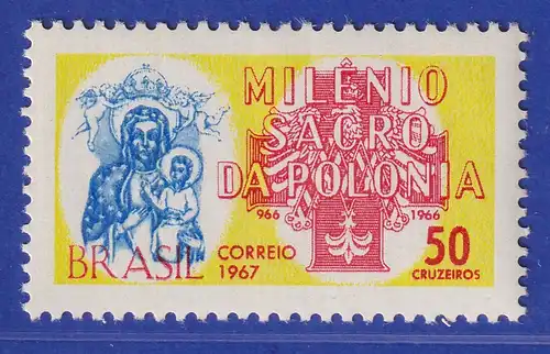 Brasilien 1967 1000. Jahrestag der Christianisierung Polens Mi.-Nr. 1127 **