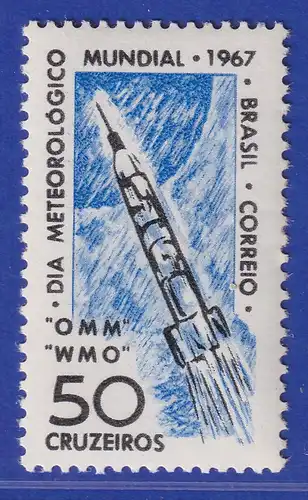 Brasilien 1967 Welttag der Meteorologie Rakete Mi.-Nr. 1128 **