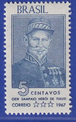 Brasilien 1967 General Antonio Sampaio Held von Tuluti Mi.-Nr. 1145 **