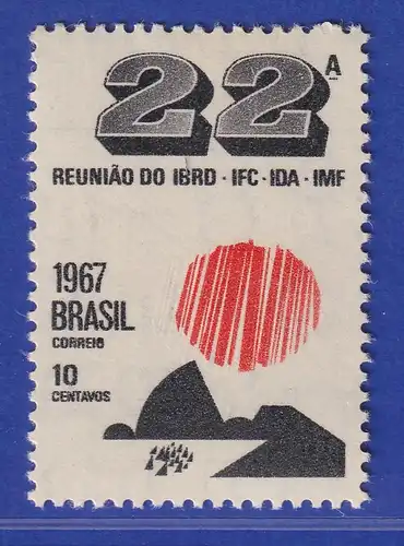 Brasilien 1967 22. Jahresversammlung der Weltbank Mi.-Nr. 1147 **