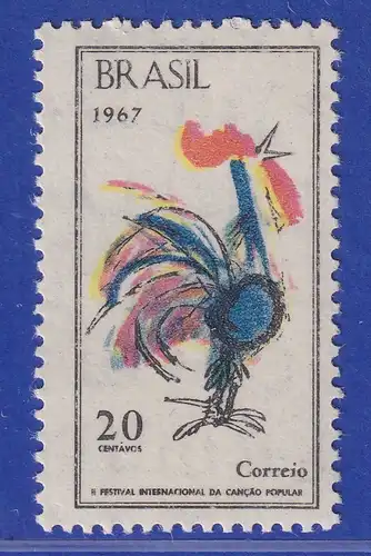 Brasilien 1967 Festival des Volksliedes Krähender Hahn Mi.-Nr. 1150 **