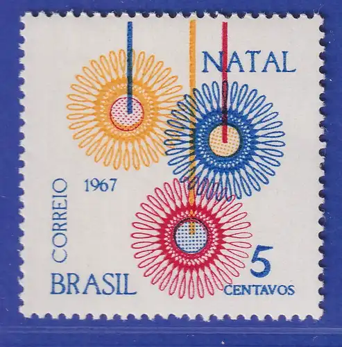 Brasilien 1967 Weihnachten Rosettenförmiger Weihnachtsschmuck Mi.-Nr. 1158 **