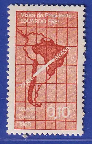 Brasilien 1968 Besuch von Eduardo Frei chilenischer Präsident Mi.-Nr. 1182 **