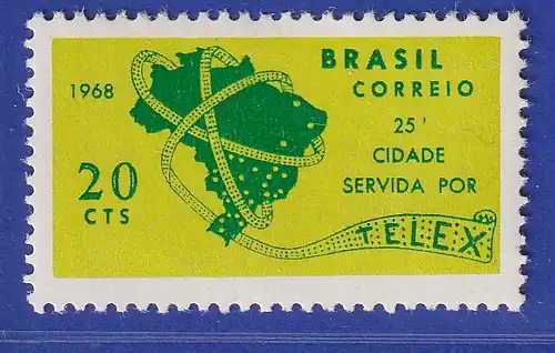 Brasilien 1968 25.Stadt mit TELEX-Anschluss Mi.-Nr. 1184 **