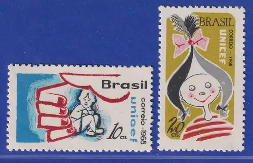 Brasilien 1968 UNICEF Knabe schützende Hand Mädchen Mi.-Nr. 1188-90 **