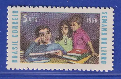 Brasilien 1968 Woche des Buches Schülergruppe mit Büchern Mi.-Nr. 1191 **