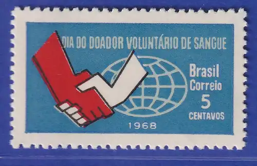 Brasilien 1968 Tag der freiwilligen Blutspender Mi.-Nr. 1197 **