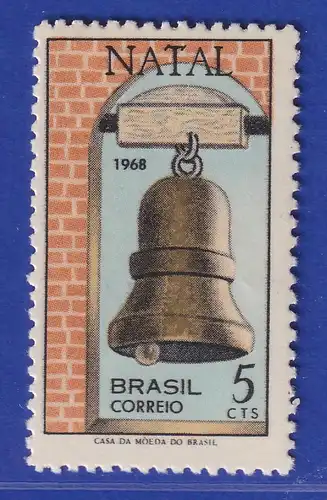 Brasilien 1968 Weihnachten Kirchenglocke Weihnachtsmann Mi.-Nr. 1199-200 **