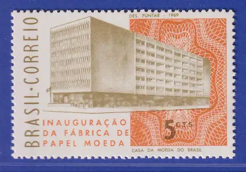 Brasilien 1969 Inbetriebnahme der neuen Wertpapierdruckerei Mi.-Nr. 1209 **